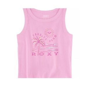 Roxy Girls Pink Palm Graphic Tank Top - Size 12-14. . NEW
